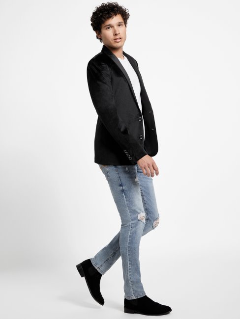 Raul Blazer En Velours Guess Noir De Jais
