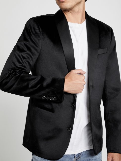 Raul Blazer En Velours Guess Noir De Jais