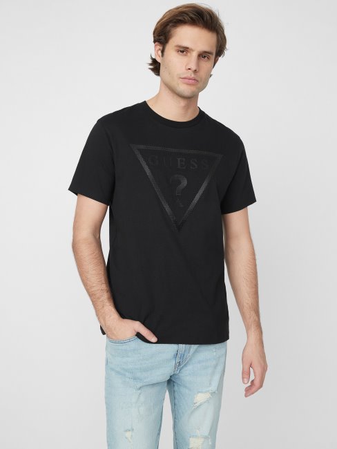 Tee Shirt Guess Erikk Logo Noir Jet