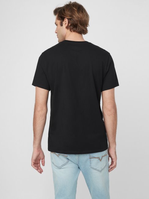 Tee Shirt Guess Erikk Logo Noir Jet