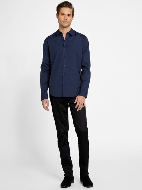 Chemise Texturée Greyjoy Bleu Noirci Guess