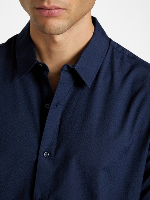 Chemise Texturée Greyjoy Bleu Noirci Guess