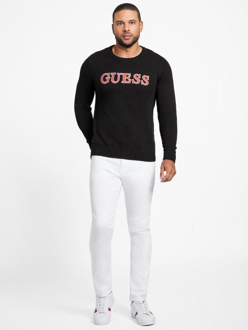 Page Patch Logo Pull Guess Noir De Jais