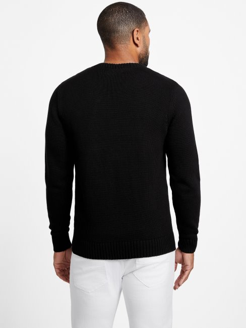 Page Patch Logo Pull Guess Noir De Jais