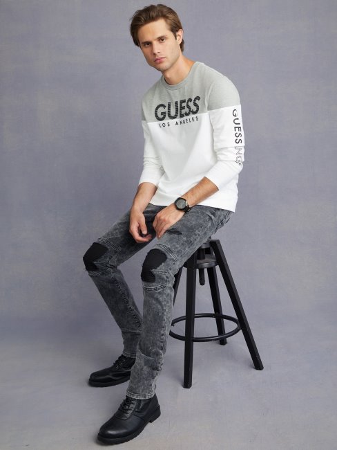 Jean Skinny Noir Destroy Guess Eco Samuel Moto