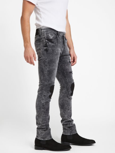 Jean Skinny Noir Destroy Guess Eco Samuel Moto