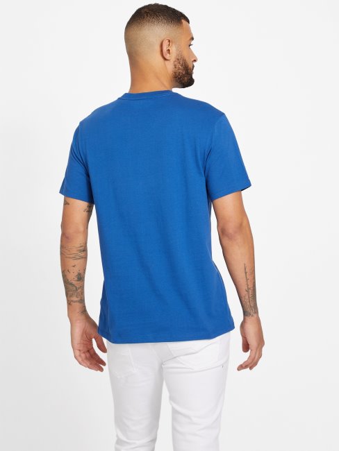 T-shirt Logo Kwes à Col Rond Bleu Maya Guess
