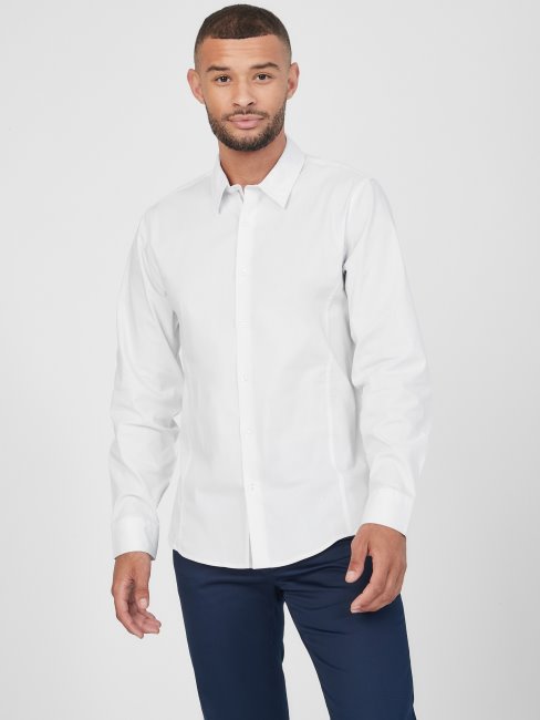 Chemise Popeline Damon Guess True Blanc