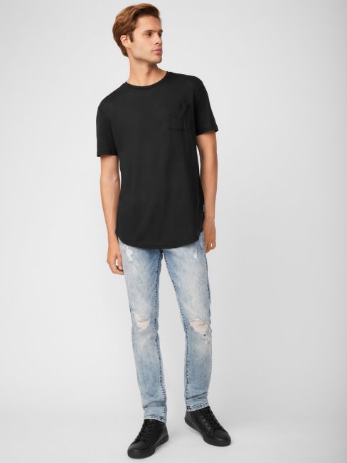Vantor Longline Tee Guess Noir De Jais