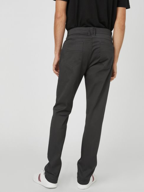 Pantalon En Satin Gris Brouillard Guess Ledger