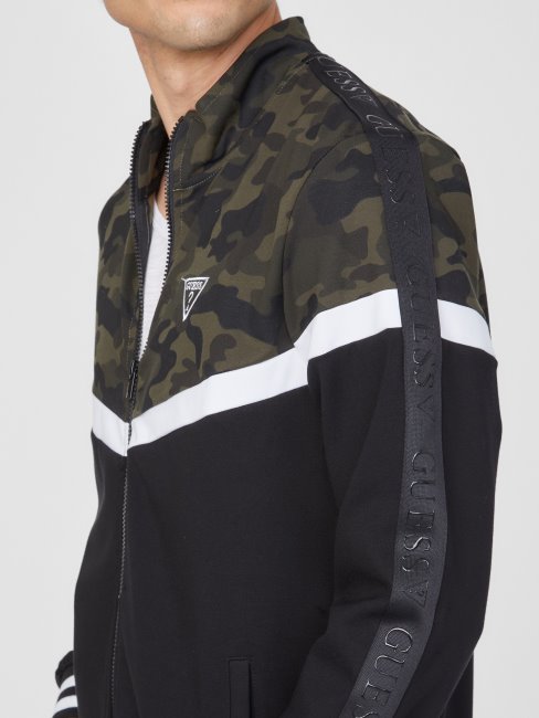 Guess Andrew Color-block Zip-up Veste Camouflage