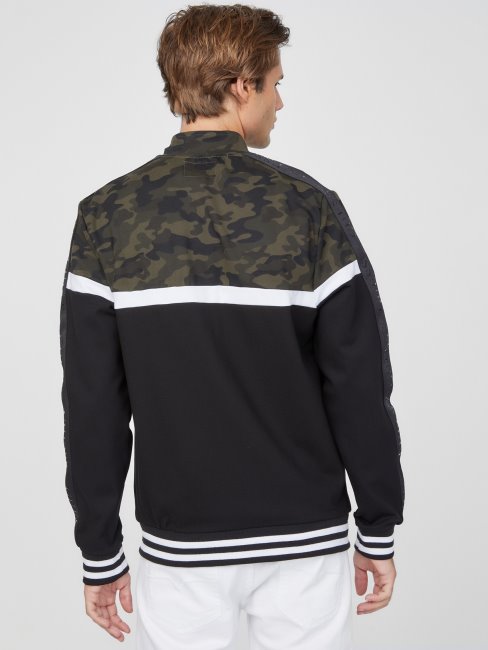Guess Andrew Color-block Zip-up Veste Camouflage