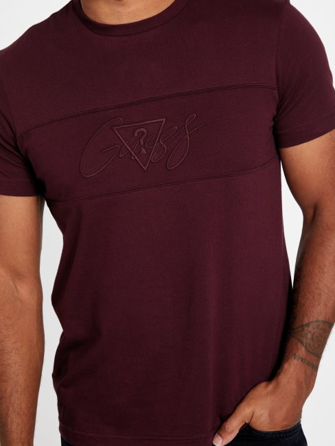 T-shirt Marmont Rouge à Col Rond Avec Logo Motzy