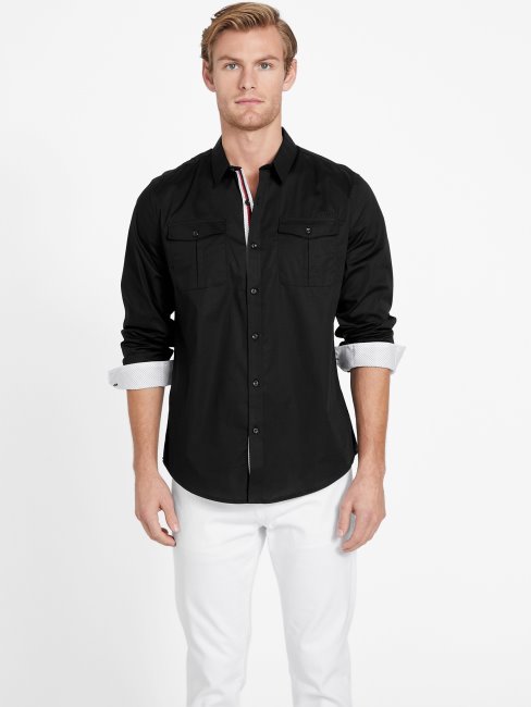 Chemise à Manches Longues Lingard Noir De Jais Guess