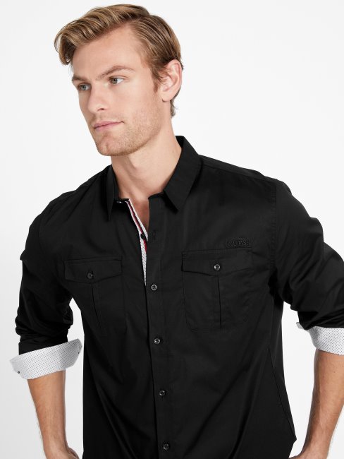 Chemise à Manches Longues Lingard Noir De Jais Guess