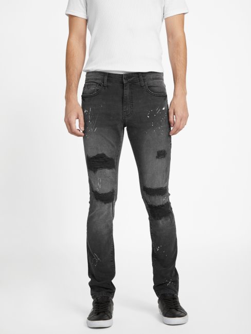 Guess Eco Liam Jean Skinny Noir Destroy