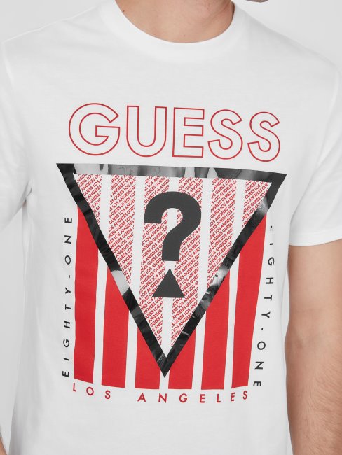 Tee Shirt Eco Ulmo Logo Blanc Pur Guess