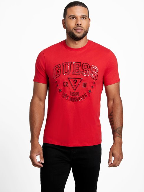 T-shirt à Logo Eco Sammo Rouge Varsity Deviner