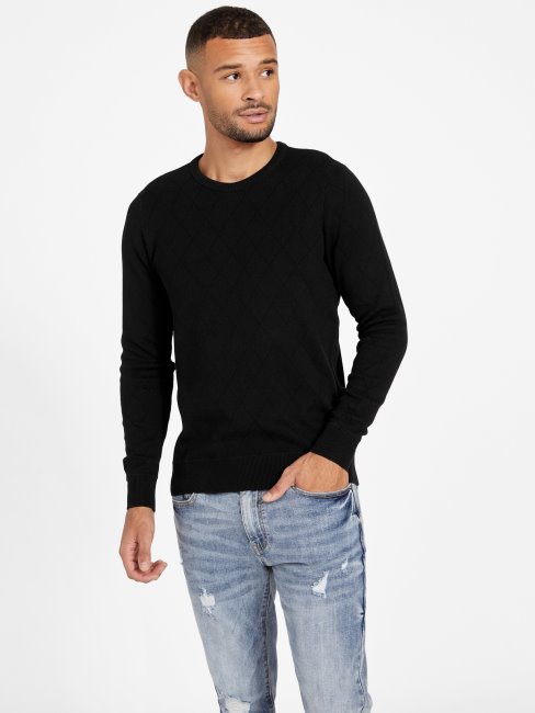 Boise Diamant Pull Guess Noir De Jais