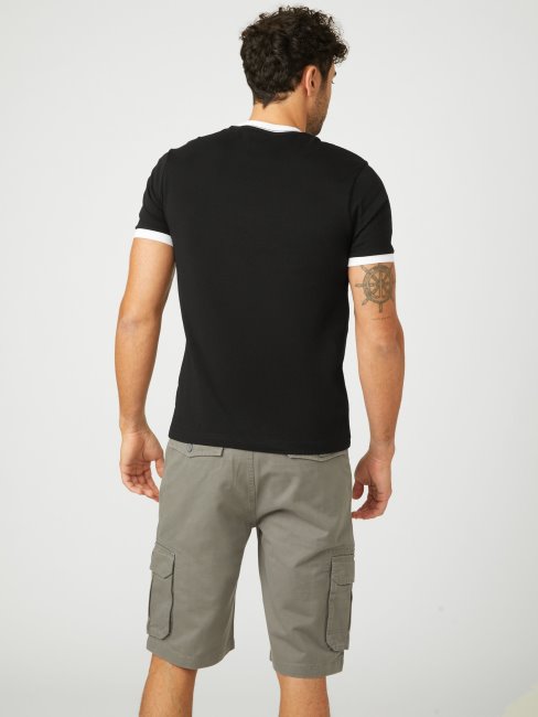 Guess Kirk Logo Crew Tee Jet Noir