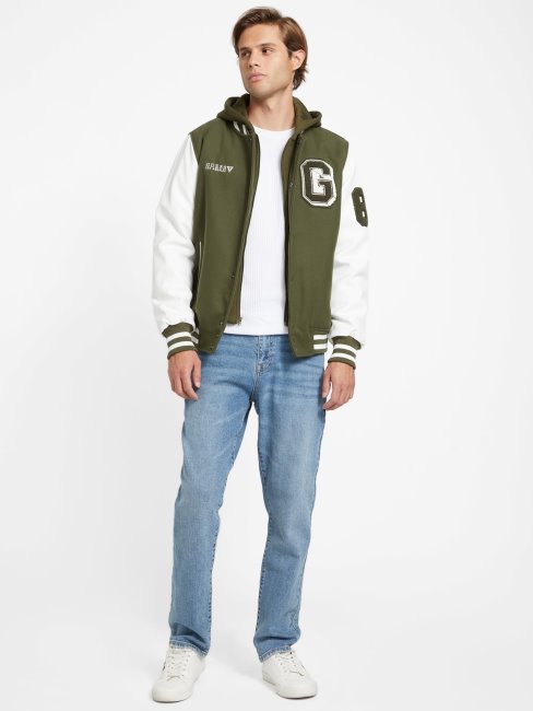 Veste Universitaire Ivy à Capuche Olive Morning Guess