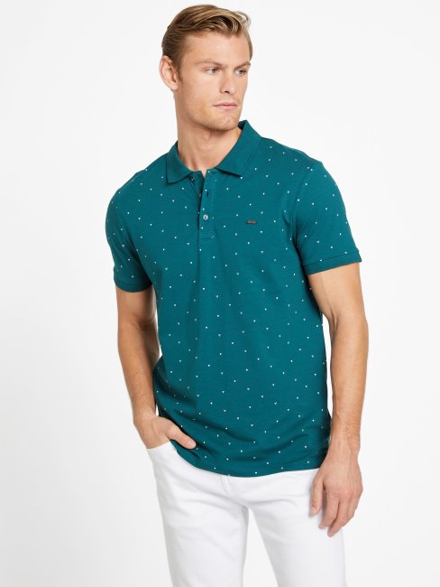 Guess Regal Sarcelle Eco Dev Géométrique Polo