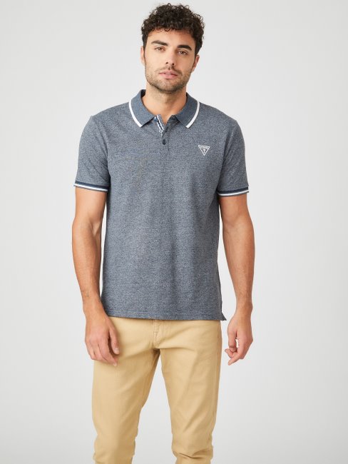 Guess Richie Polo Soie Bleu Multi