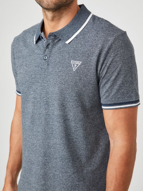Guess Richie Polo Soie Bleu Multi