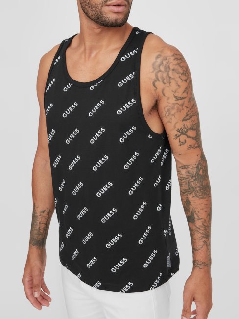 Débardeur Noir Jet Montell Logo Guess