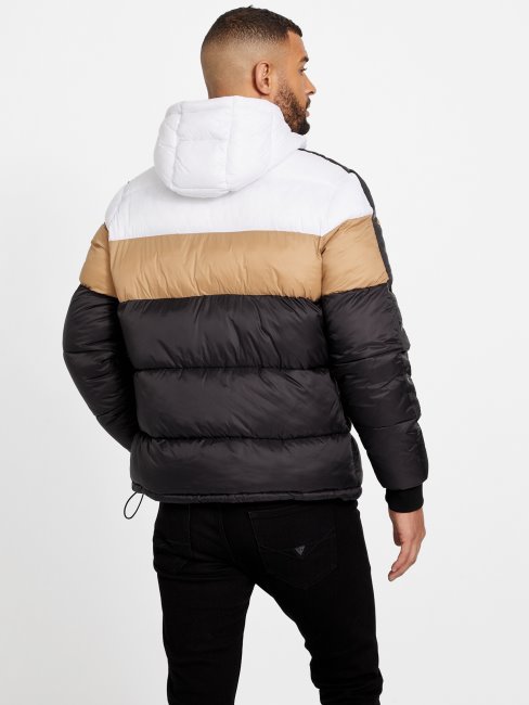 Tober Doudoune à Capuche Guess Jet Black Multi