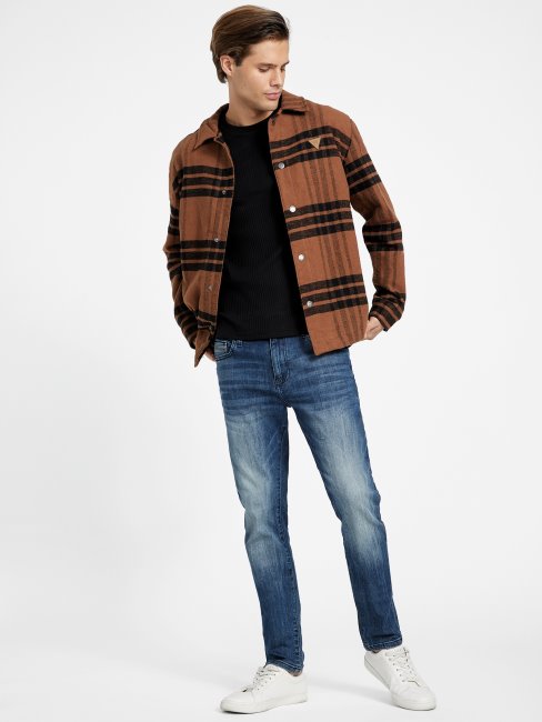 Guess Marron Multi Veste Chemise à Carreaux Garlan