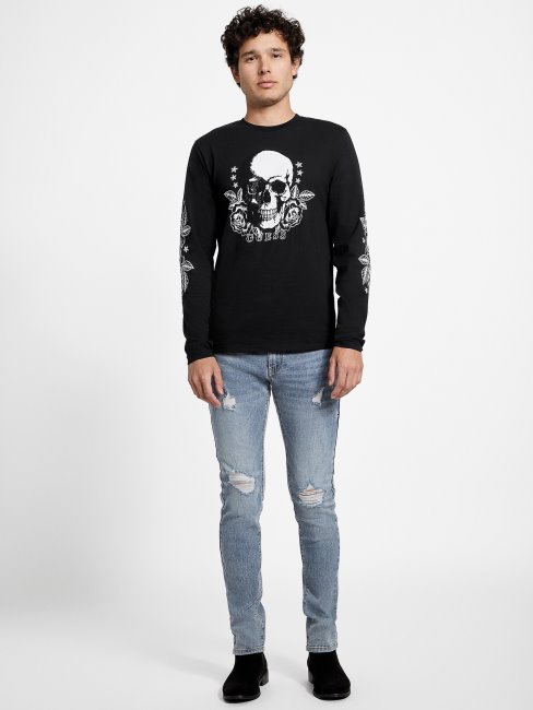 Tee Shirt Rocky Skull Noir Jais Deviner