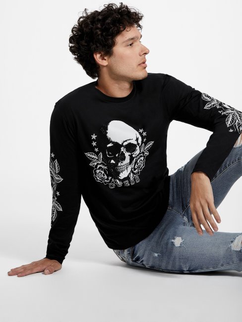 Tee Shirt Rocky Skull Noir Jais Deviner