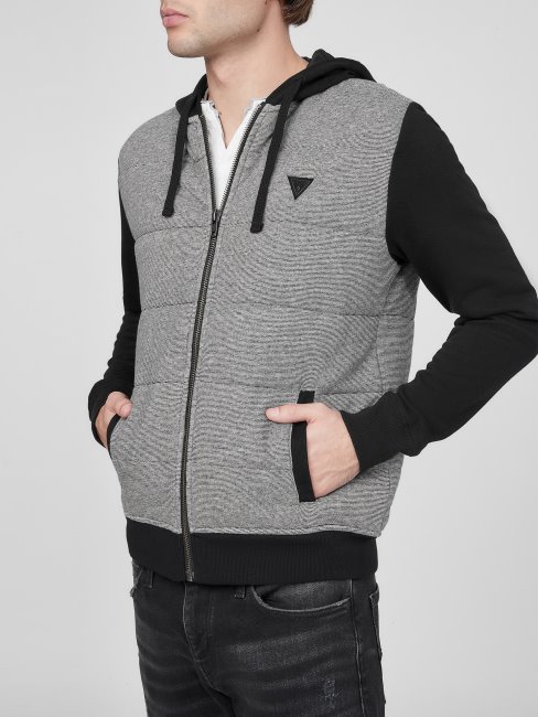 Pull à Capuche Polaire Lanter Noir Jet Guess