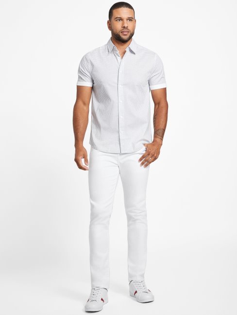 Chemise Guess Imprimé Geo Blanc Pur Gower