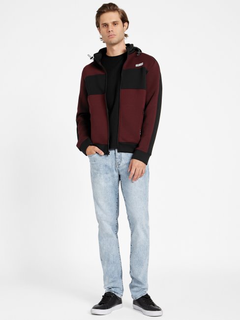 Benson Scuba Veste Zippée à Col Montant Marmont Rouge Guess