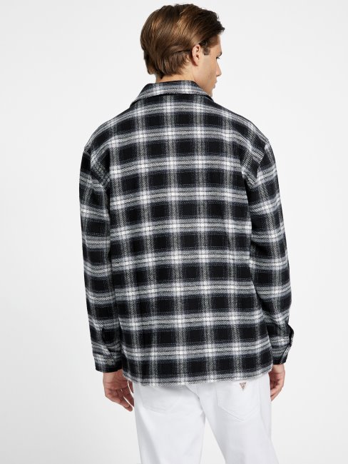 Veste Chemise à Carreaux Garlan Multi Guess Noir De Jais