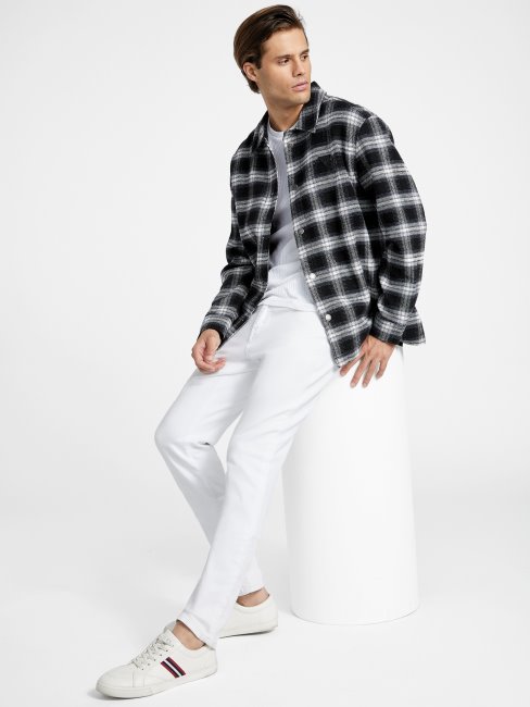 Veste Chemise à Carreaux Garlan Multi Guess Noir De Jais