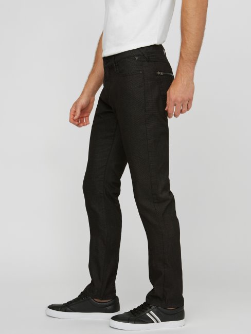 Jean Harlem Ultra-slim Zippé à Entrejambe 30'' Délavé Noir Guess