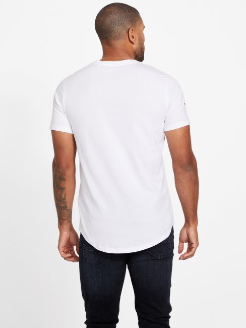 Tee Shirt Guess Ciro Roses Blanc Pur