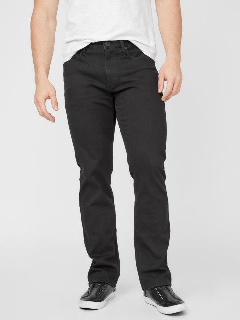 Guess - Crescent - Jean Droit Délavé Noir