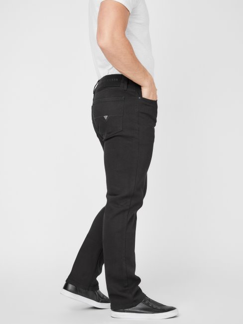 Guess - Crescent - Jean Droit Délavé Noir