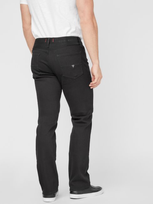 Guess - Crescent - Jean Droit Délavé Noir