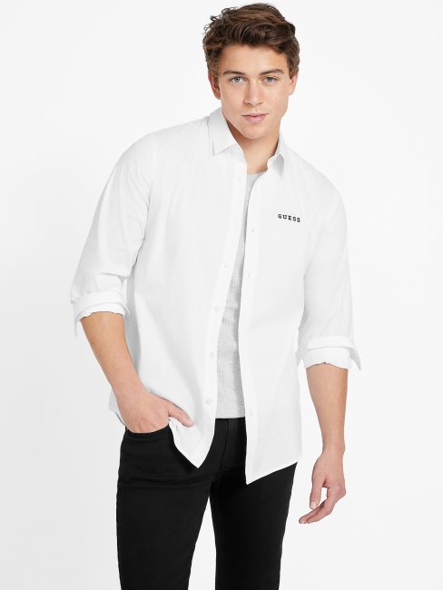 Chemise Tissée Colly Guess Blanc Pur