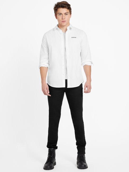 Chemise Tissée Colly Guess Blanc Pur