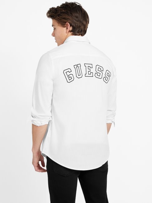 Chemise Tissée Colly Guess Blanc Pur