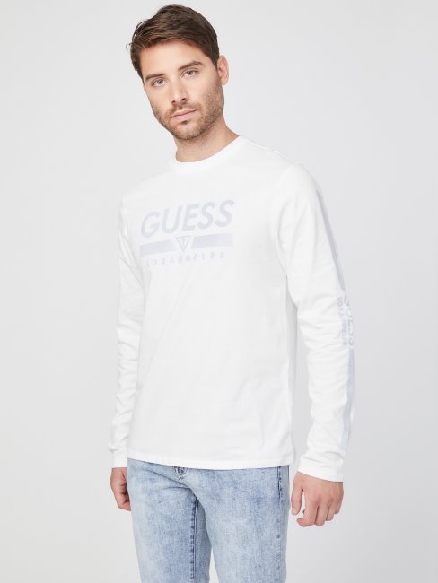 T-shirt à Manches Longues Guess Koda Blanc Pur
