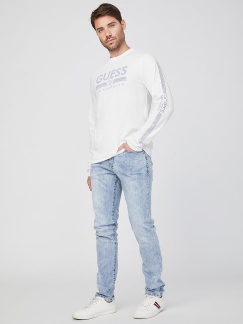 T-shirt à Manches Longues Guess Koda Blanc Pur