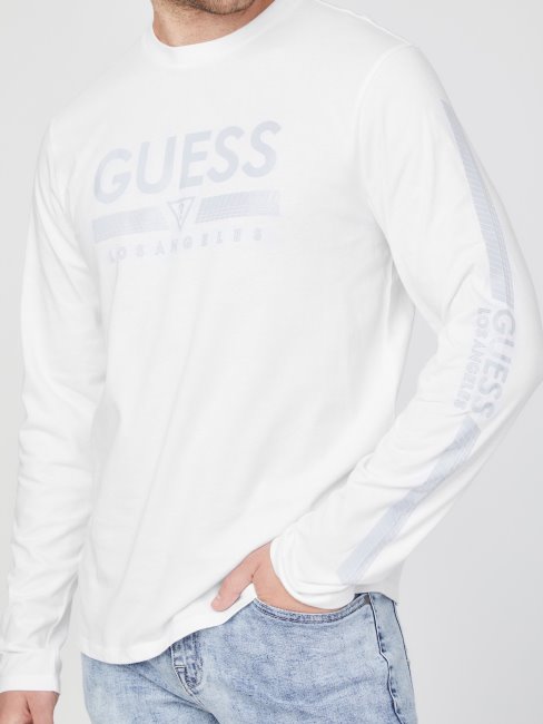 T-shirt à Manches Longues Guess Koda Blanc Pur