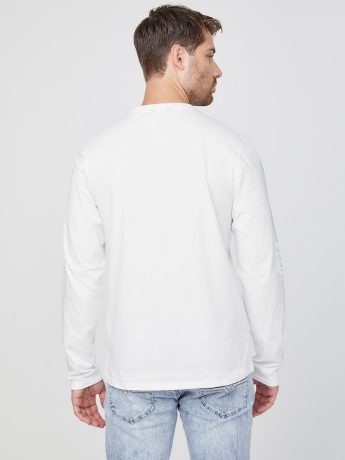 T-shirt à Manches Longues Guess Koda Blanc Pur